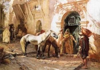 unknow artist Arab or Arabic people and life. Orientalism oil paintings  330